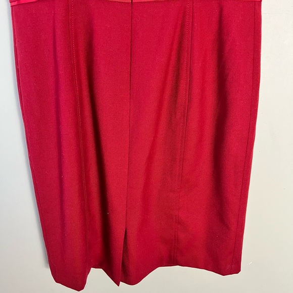 Brooks Brothers Women's Red Wool Blend Stretch Sheath Dress Size 12 Office Work - Picture 6 of 12